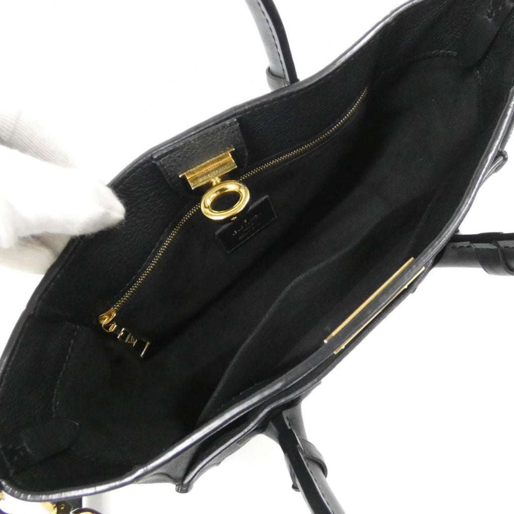 Louis Vuitton Black Leather Coated Canvas Handbag