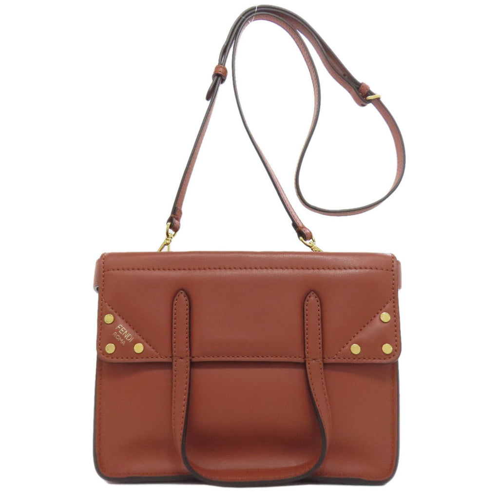 Fendi Brown Leather Shoulder Bag