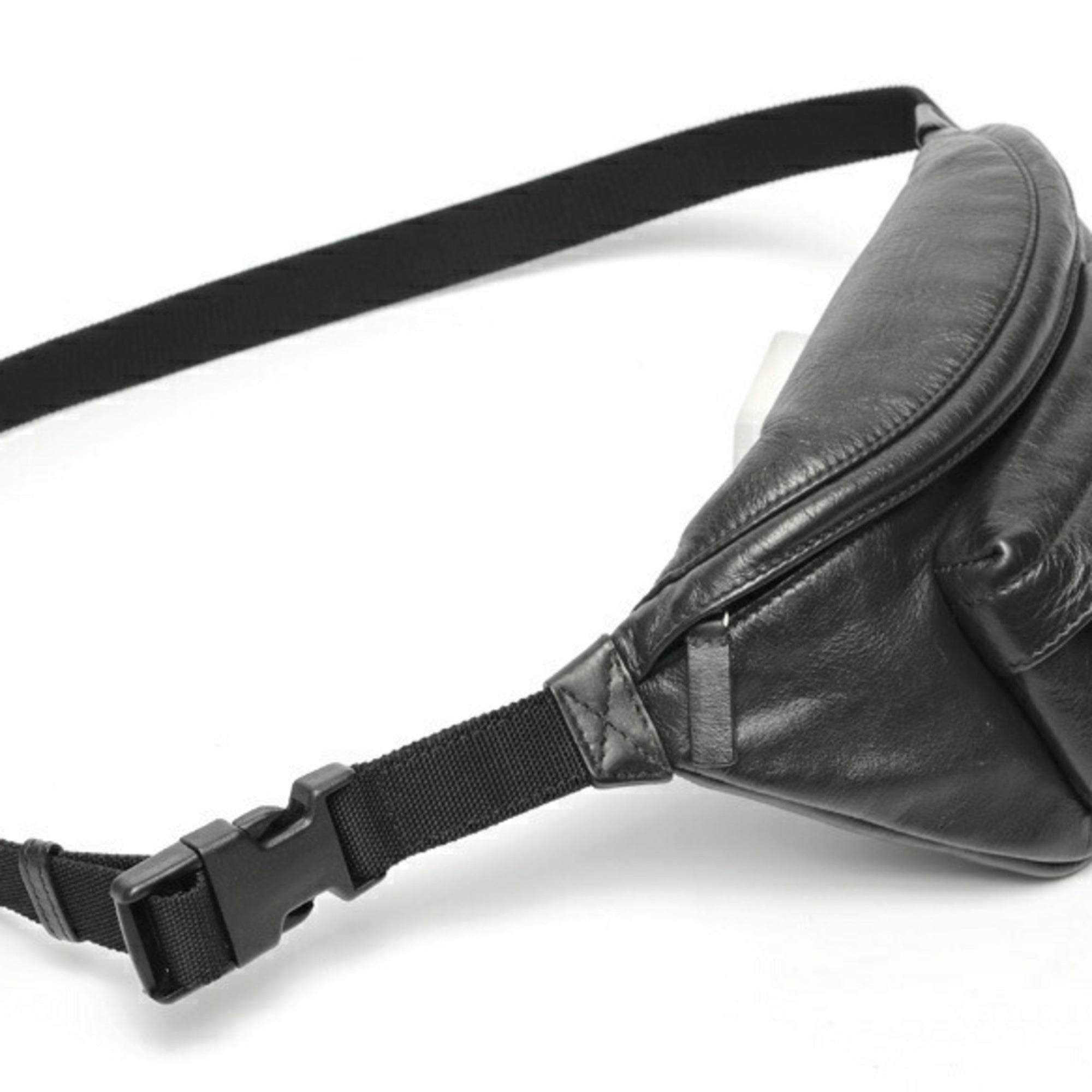Balenciaga Black Leather Fanny Pack