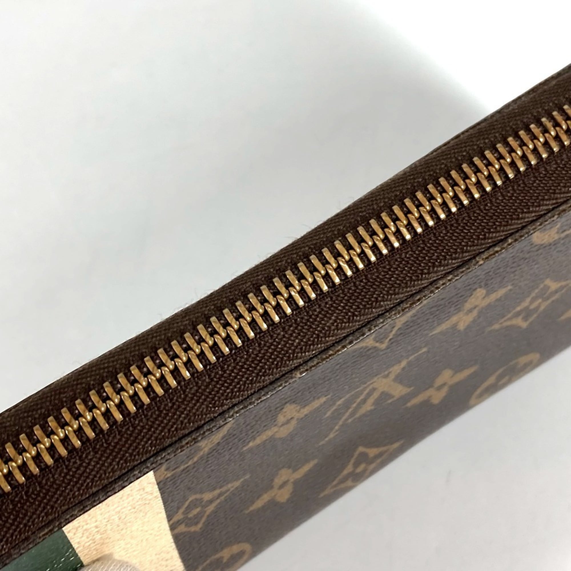 Louis Vuitton Brown Green Monogram Long Wallet