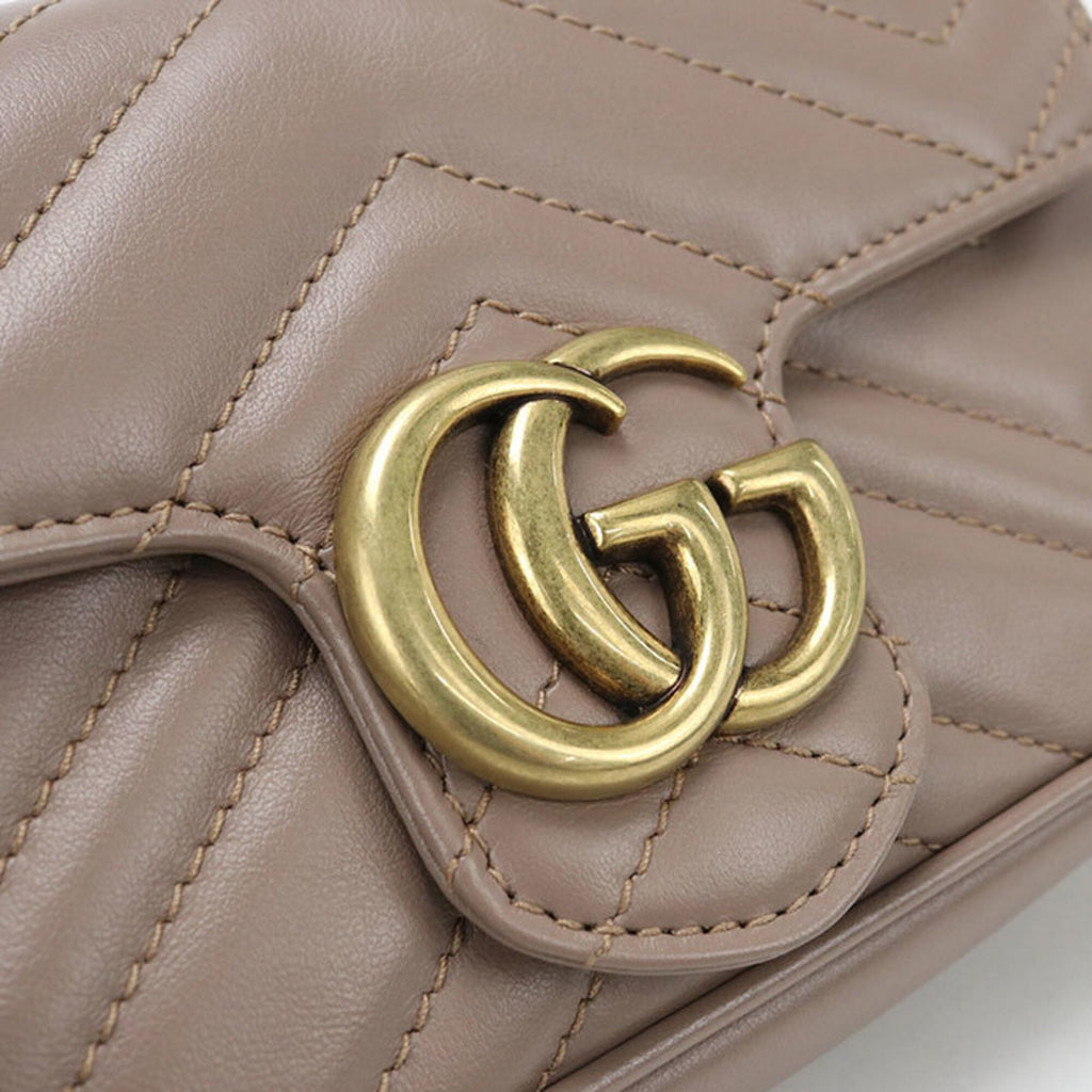 Gucci Beige Leather Shoulder Bag (Pre-Owned)