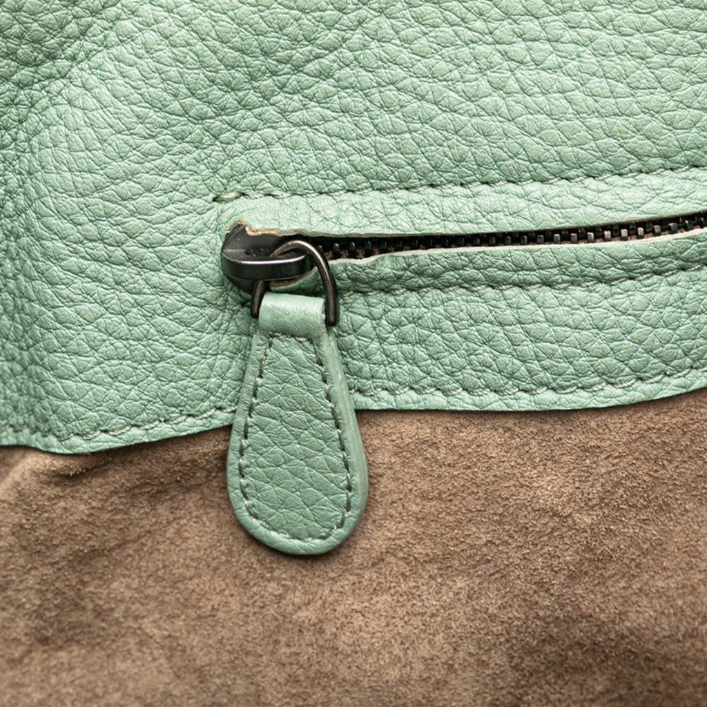 Bottega Veneta Intrecciato Green Leather Handbag