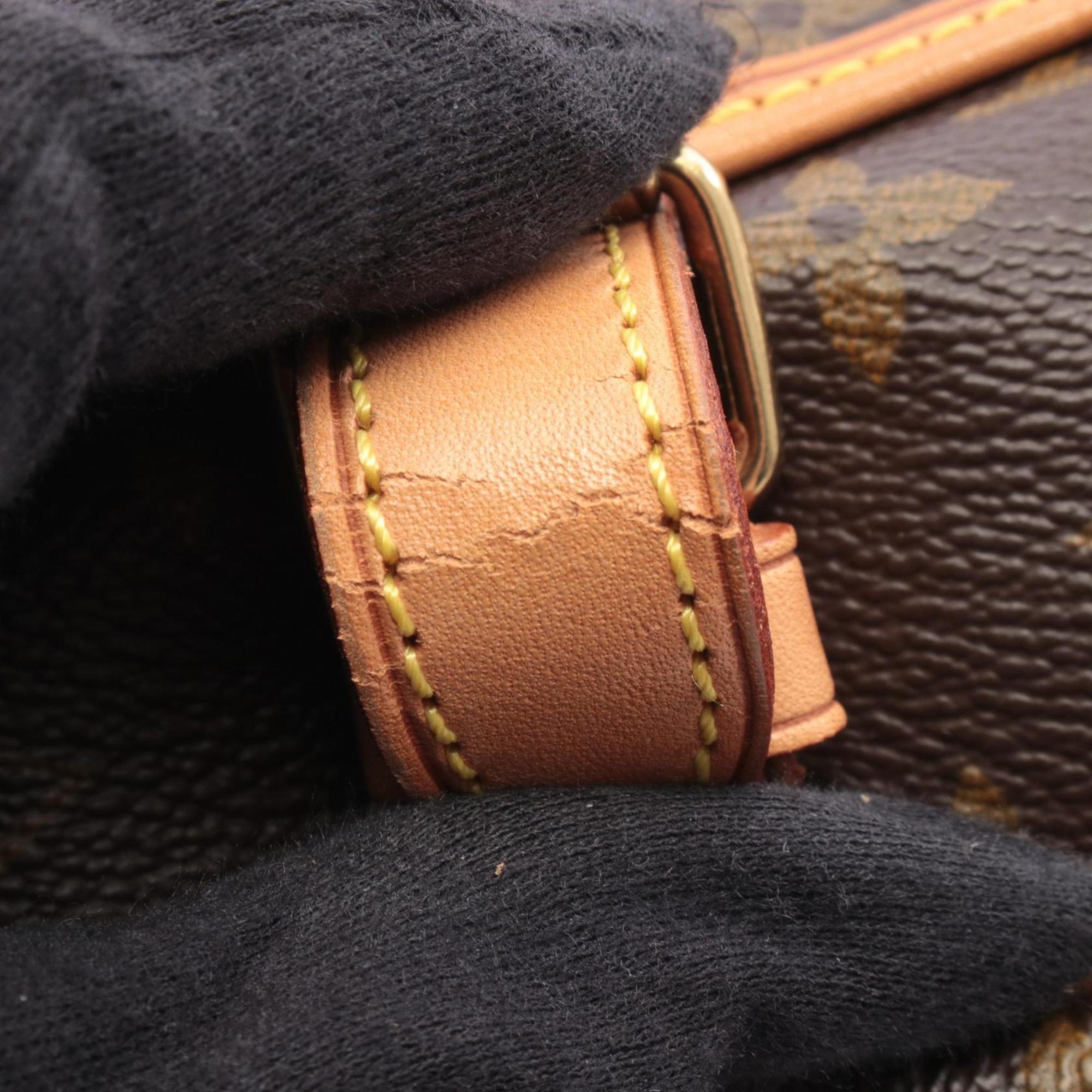 Louis Vuitton Brown Coated Canvas Monogram Leather Handbag Shoulder Bag