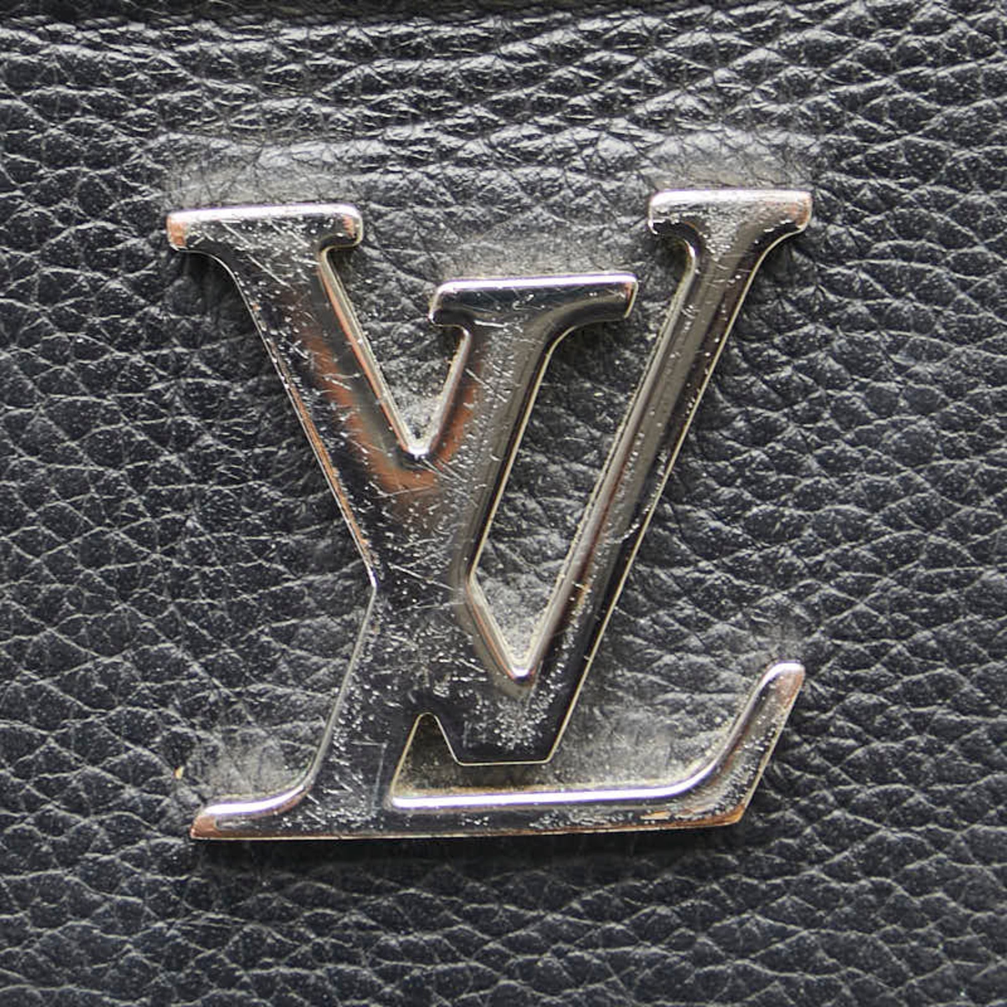 Louis Vuitton Black Noir Leather Coin Purse/Coin Case