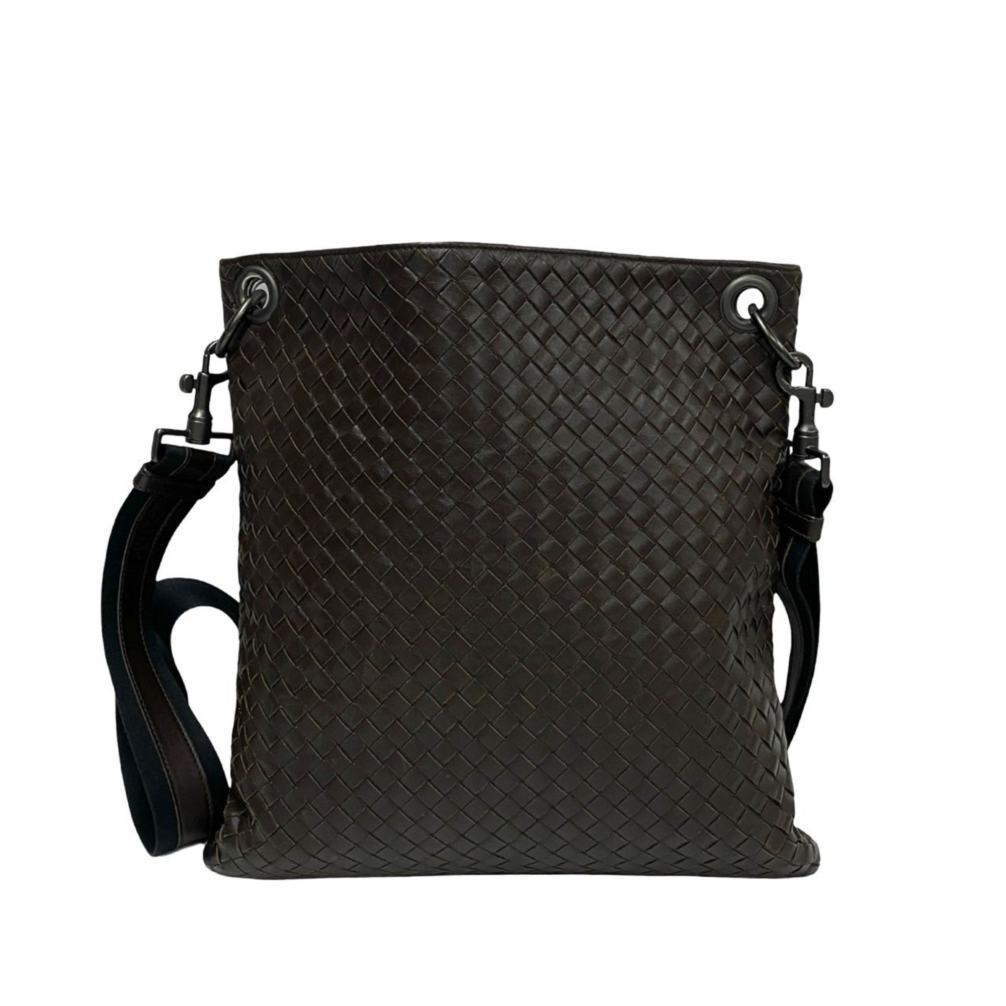 Bottega Veneta Brown Leather Pochette Shoulder Bag