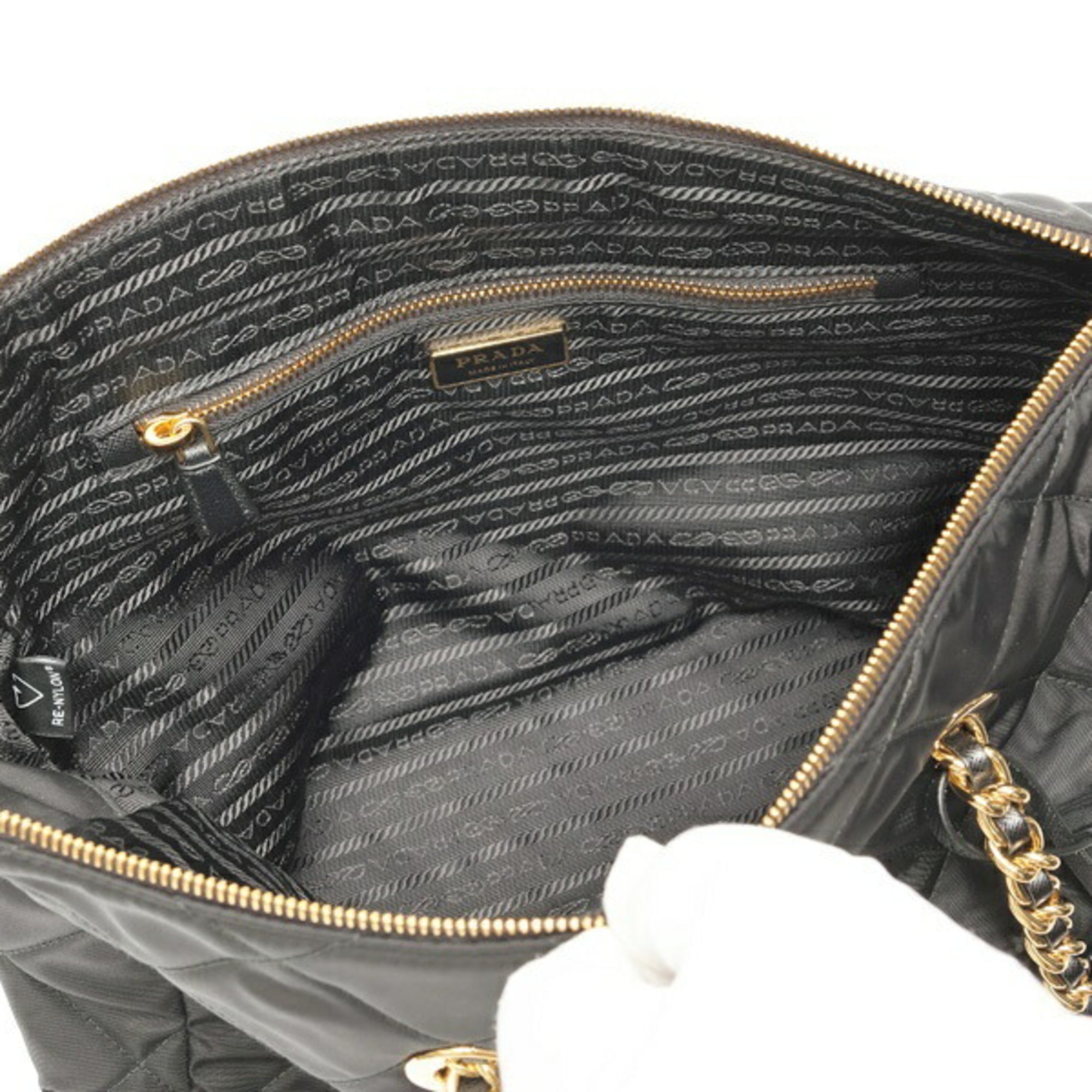 Prada Black Nylon Shoulder Bag Tote Bag