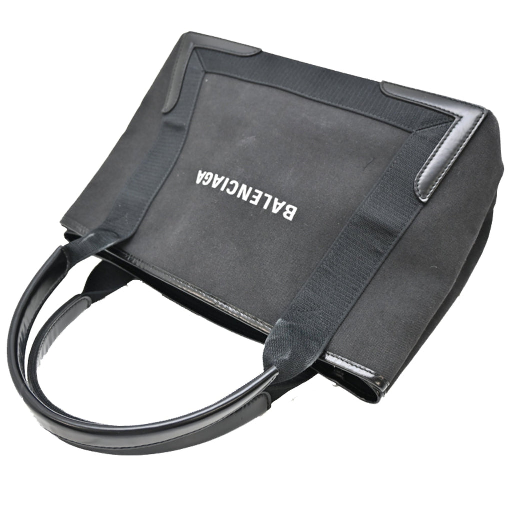 Balenciaga Black Canvas Leather Tote