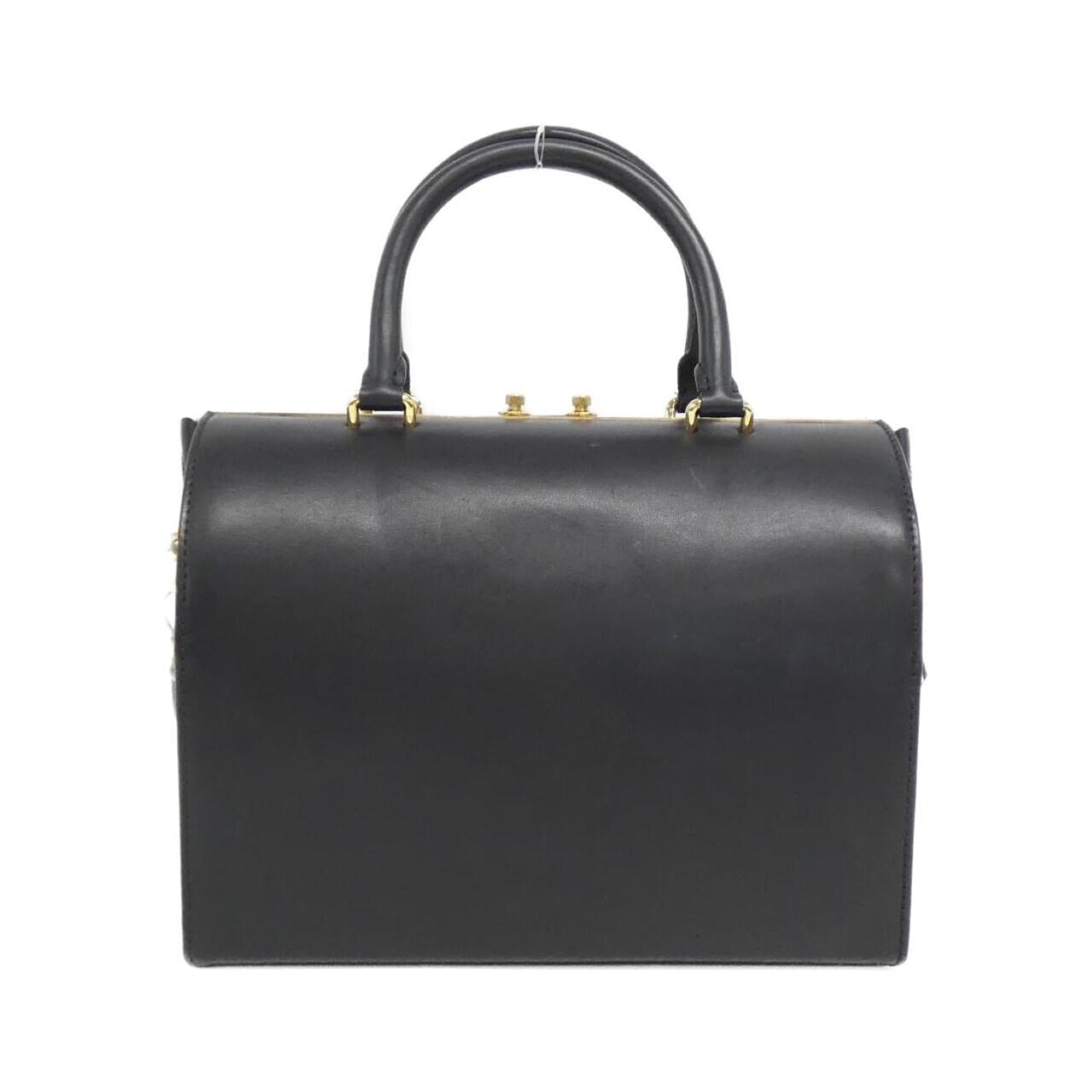Louis Vuitton Black Leather Boston Bag