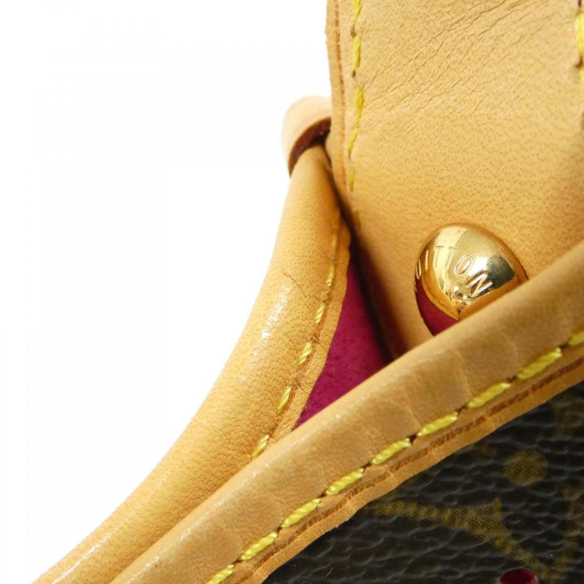 Louis Vuitton Monogram Perfo Fuchsia Marron Coated Canvas Shoulder Bag