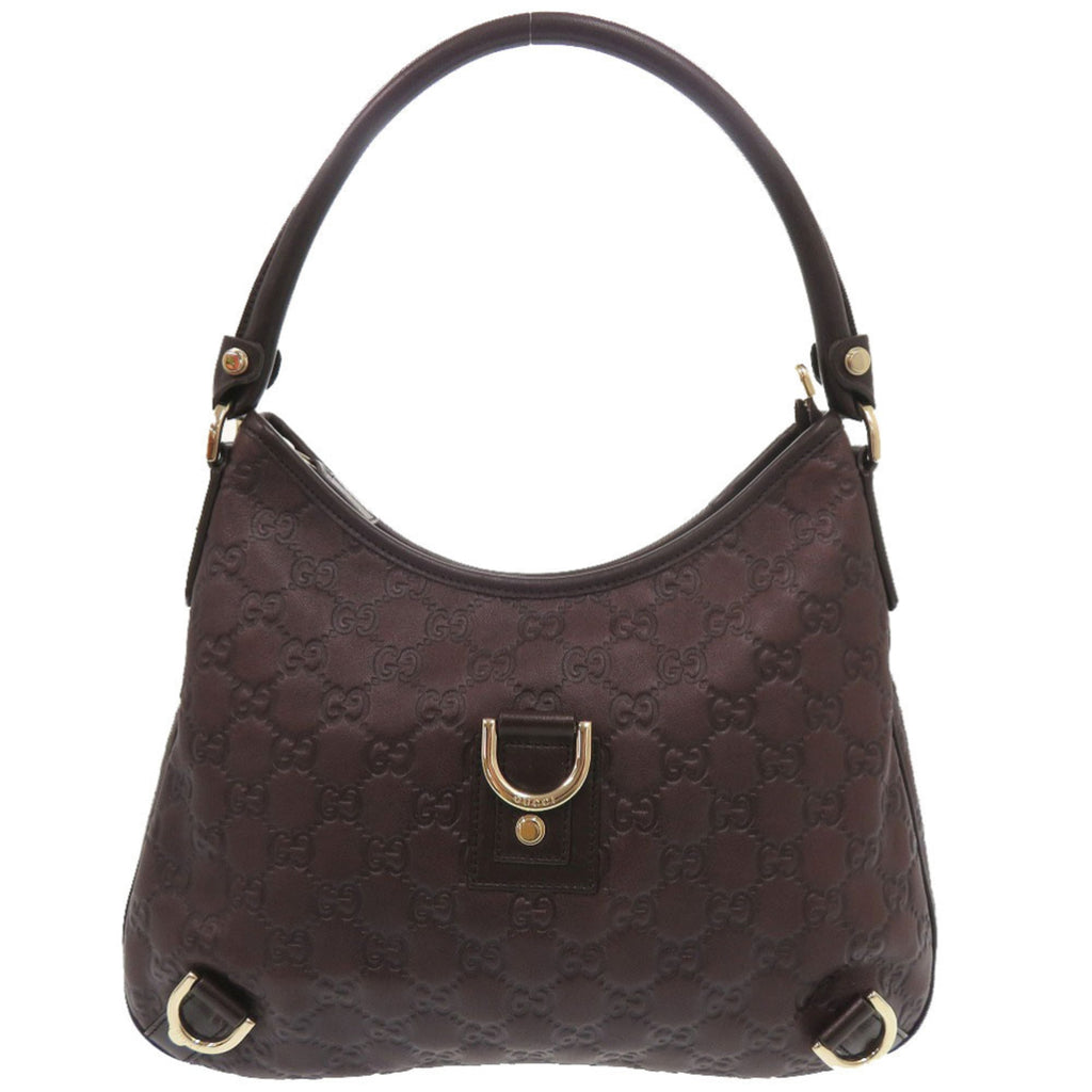 Gucci Brown Leather Shoulder Bag (Pre-Owned)