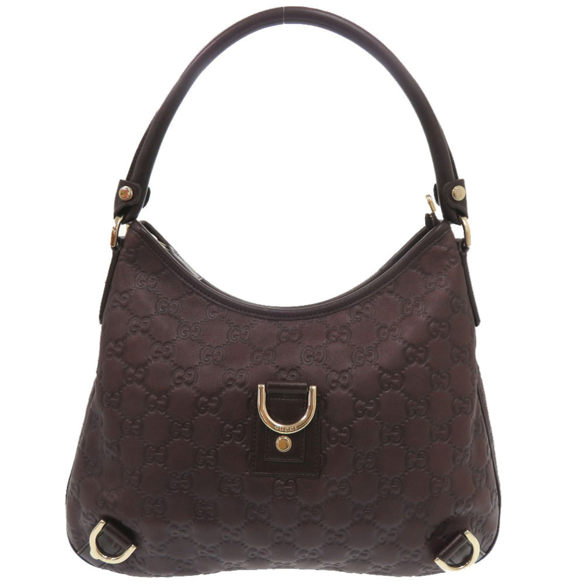 Gucci Brown Leather Shoulder Bag (Pre-Owned)