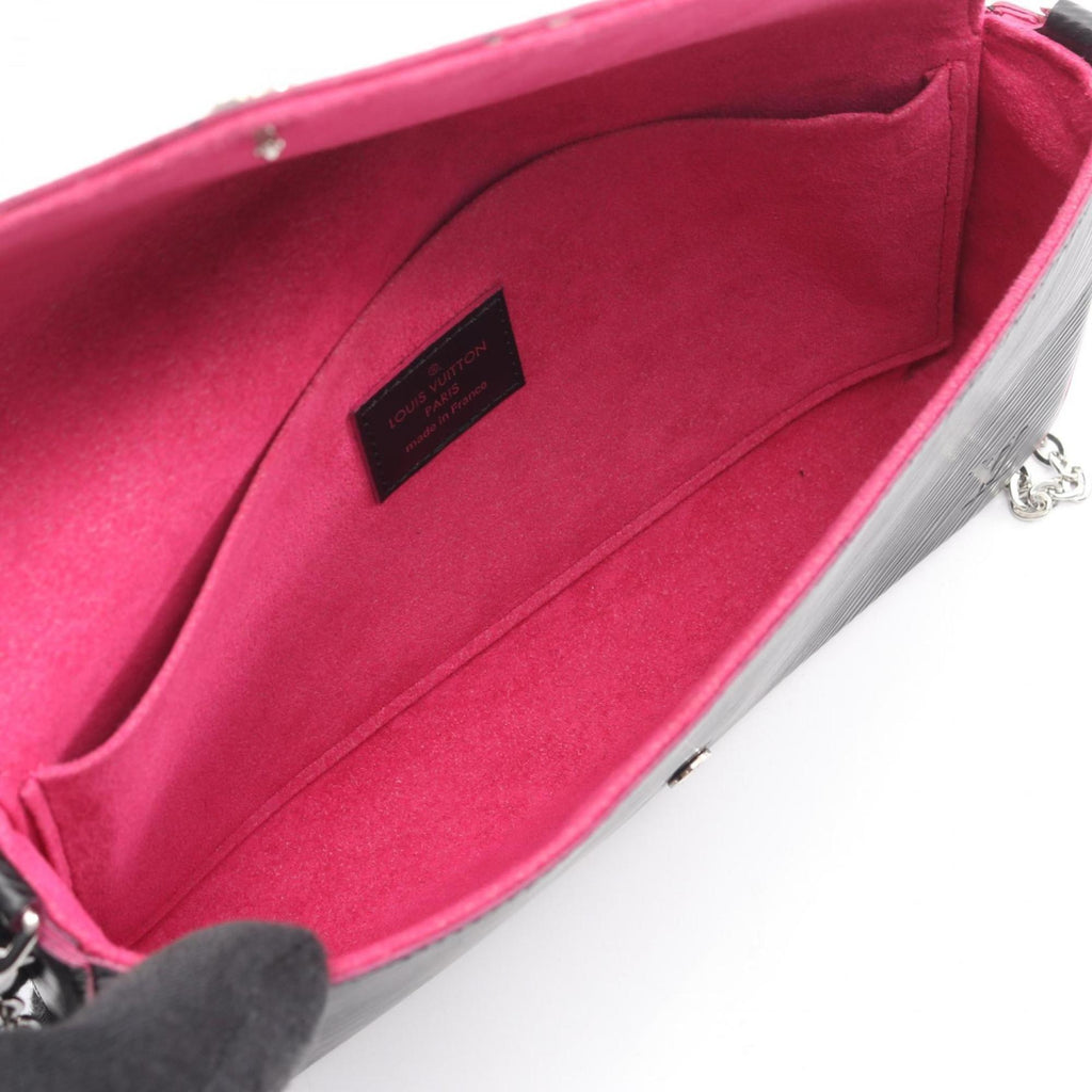 Louis Vuitton Black Hot Pink Noir Pink Leather Shoulder Bag