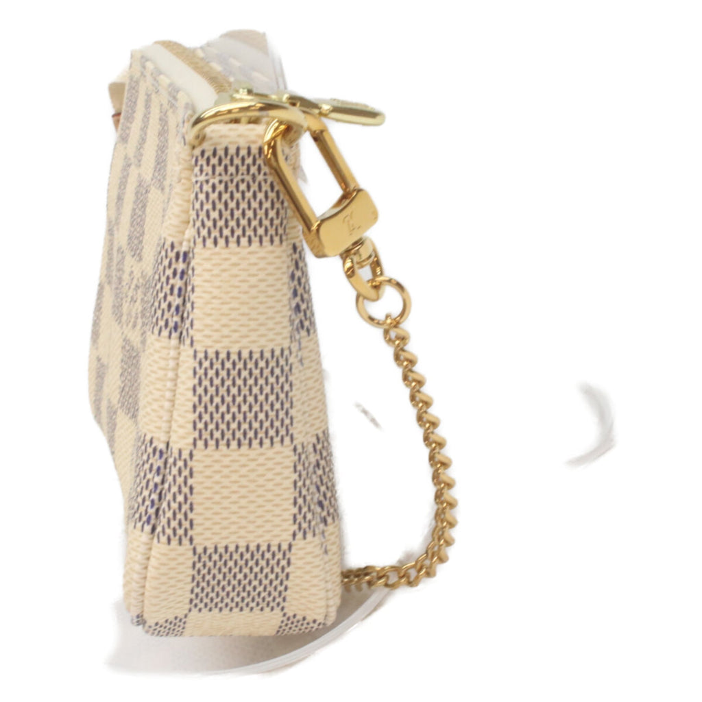 Louis Vuitton White Damier Azur Canvas Pochette Pouch