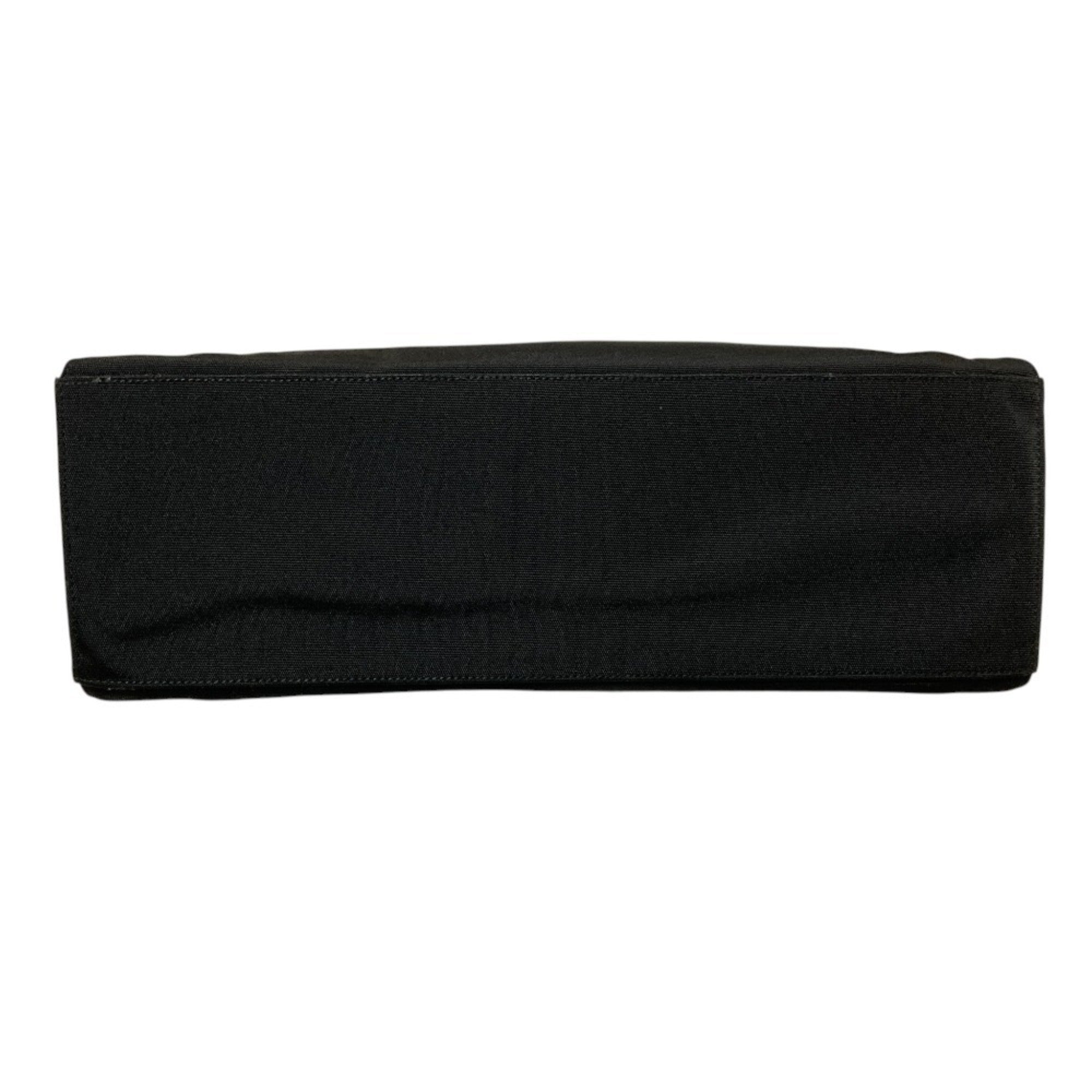 Gucci Bamboo Black Fabric Handbag (Pre-Owned)