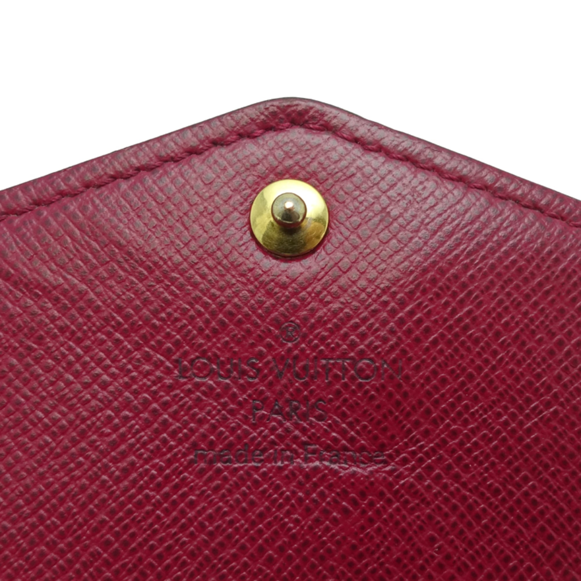 Louis Vuitton Brown Fuchsia Pink Monogram Long Wallet