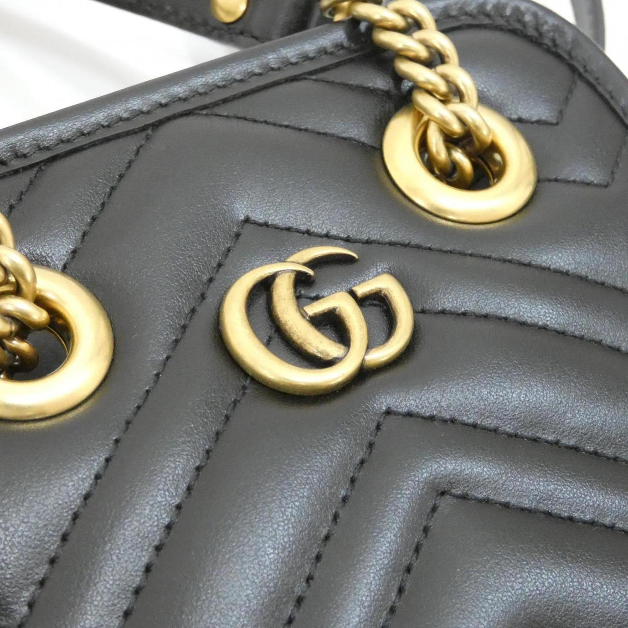Gucci Black Quilting Leather Handbag (Pre-Owned)