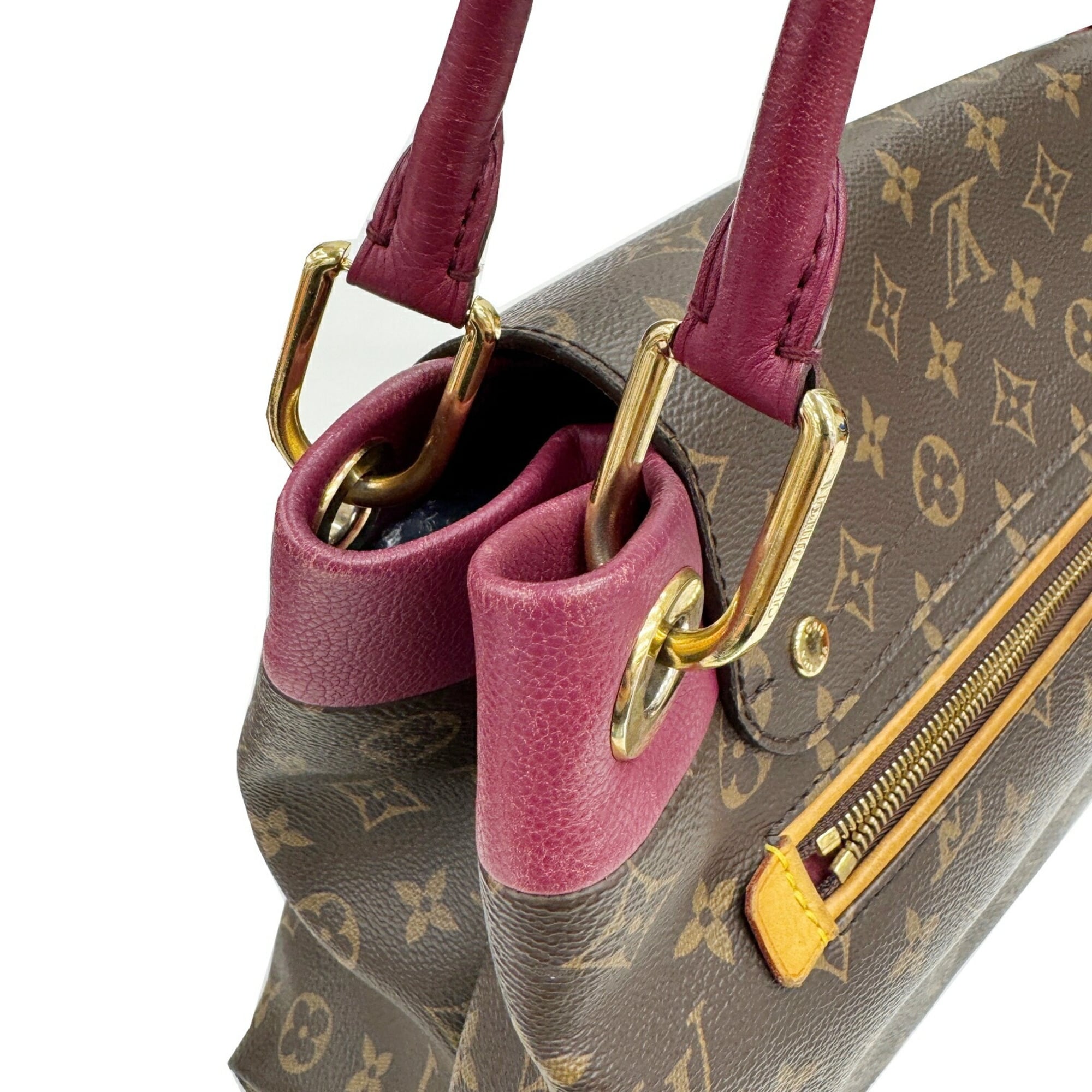 Louis Vuitton Bordeaux Brown Monogram Leather Handbag Tote Bag