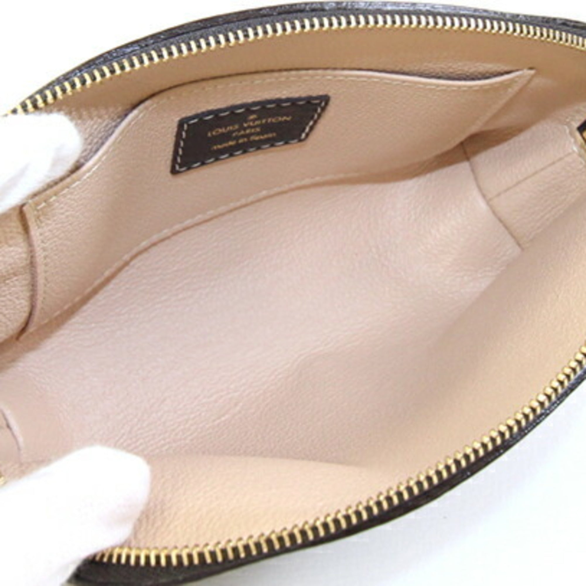 Louis Vuitton Dark Brown Fusain Monogram Idylle Canvas Pochette Pouch