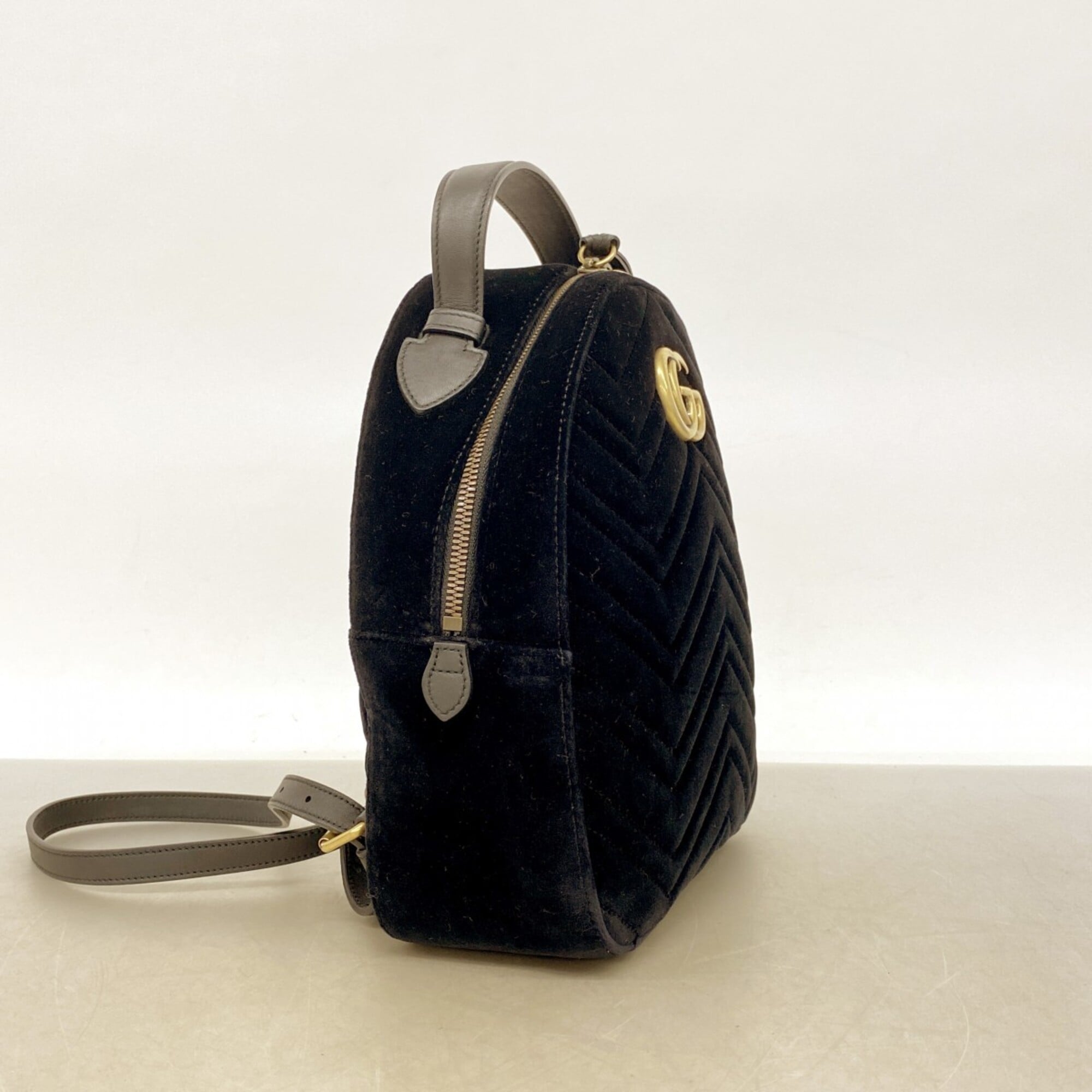 Gucci Black Velvet Backpack (Pre-Owned)