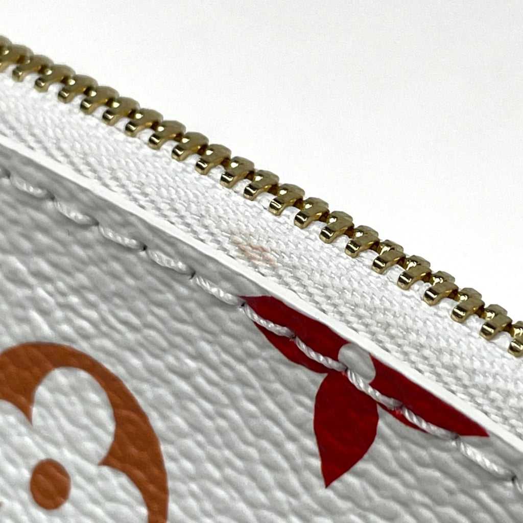 Louis Vuitton Blanc White Monogram Multicolore Pochette Pouch