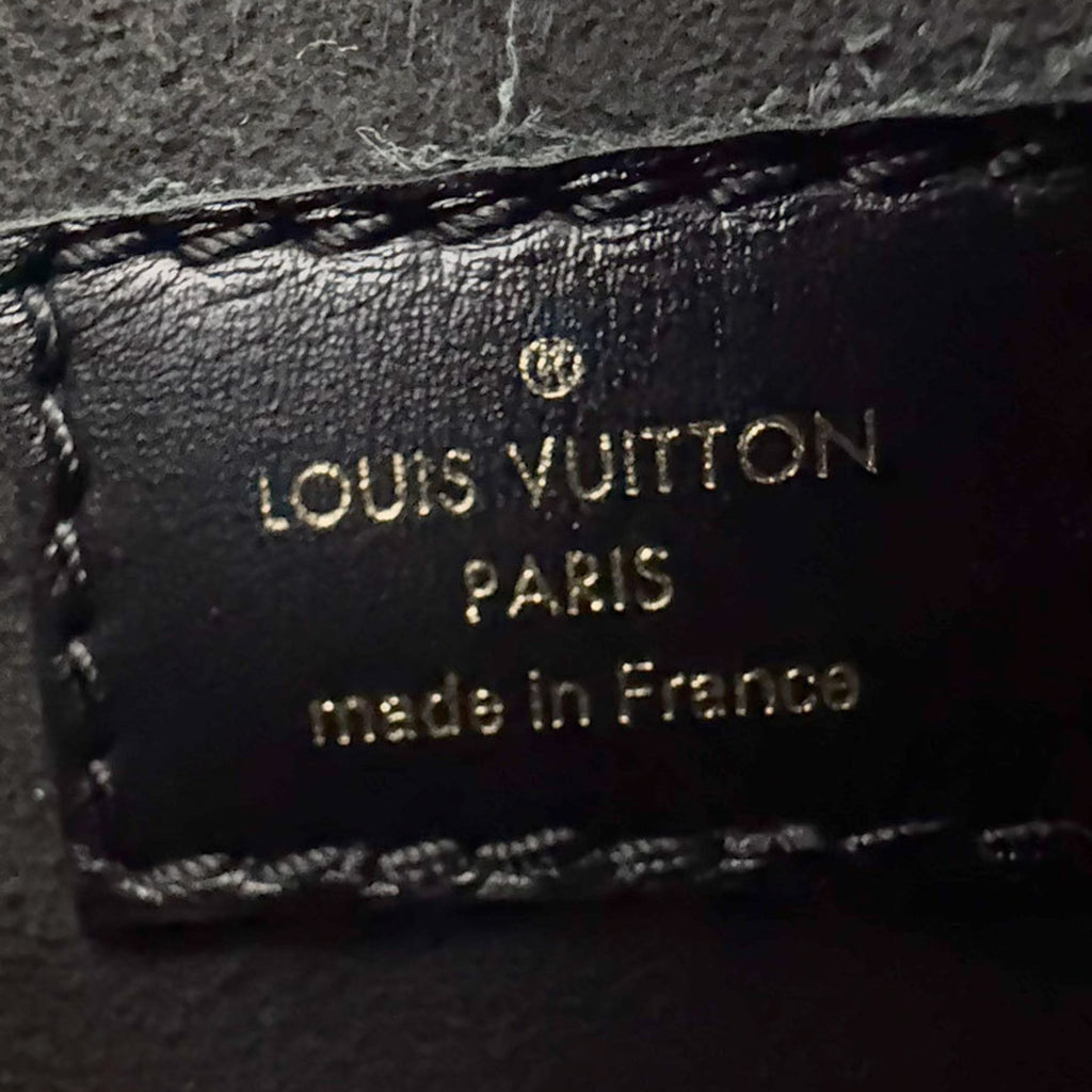 Louis Vuitton Black Canvas Leather Handbag Shoulder Bag