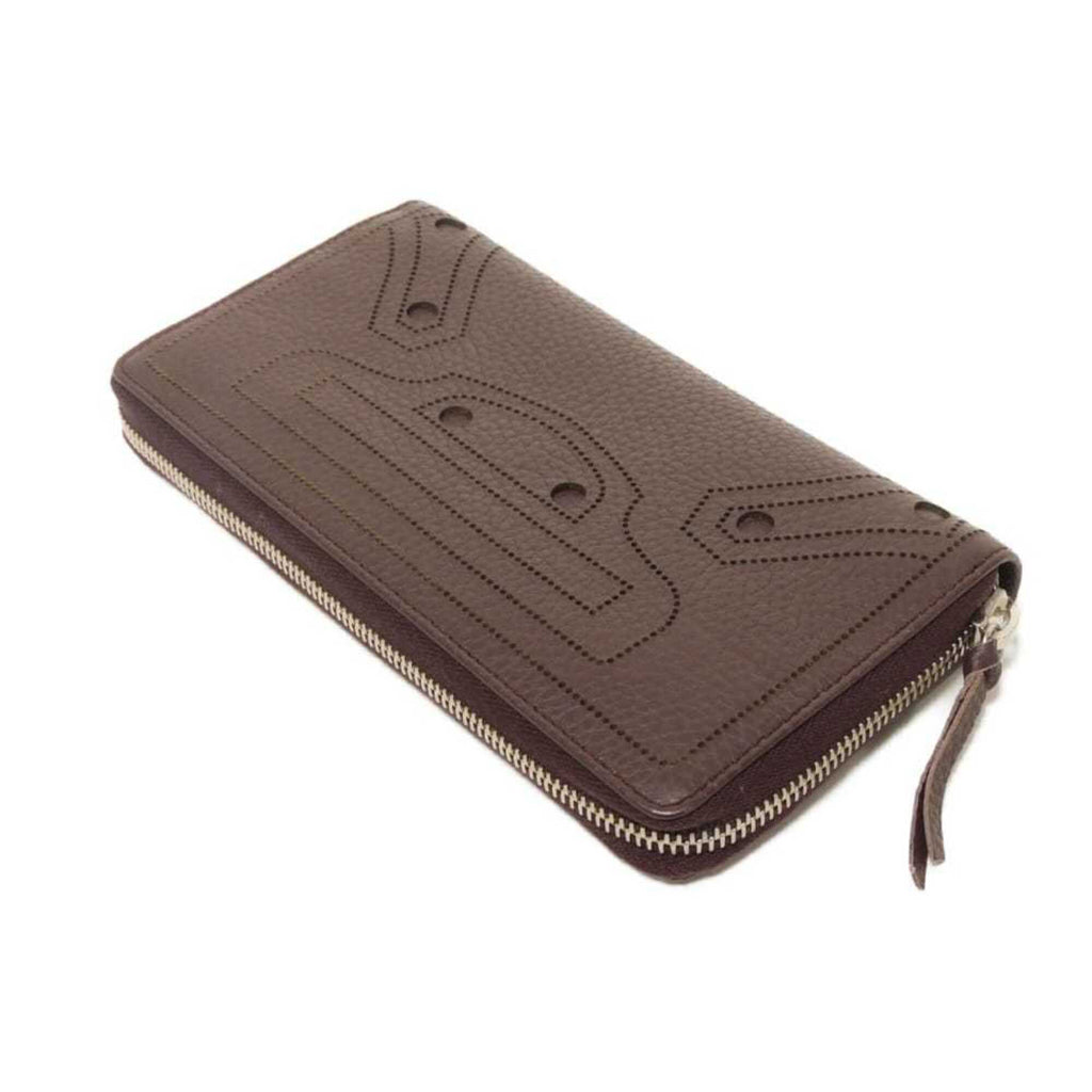 Balenciaga Bordeaux Leather Long Wallet (Bi-Fold)
