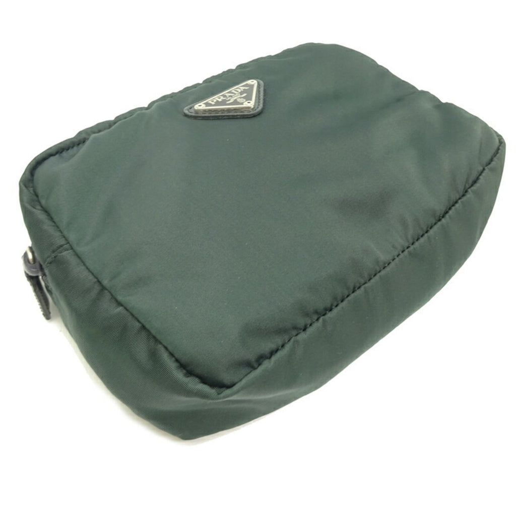 Prada Dark Green Nylon Pouch