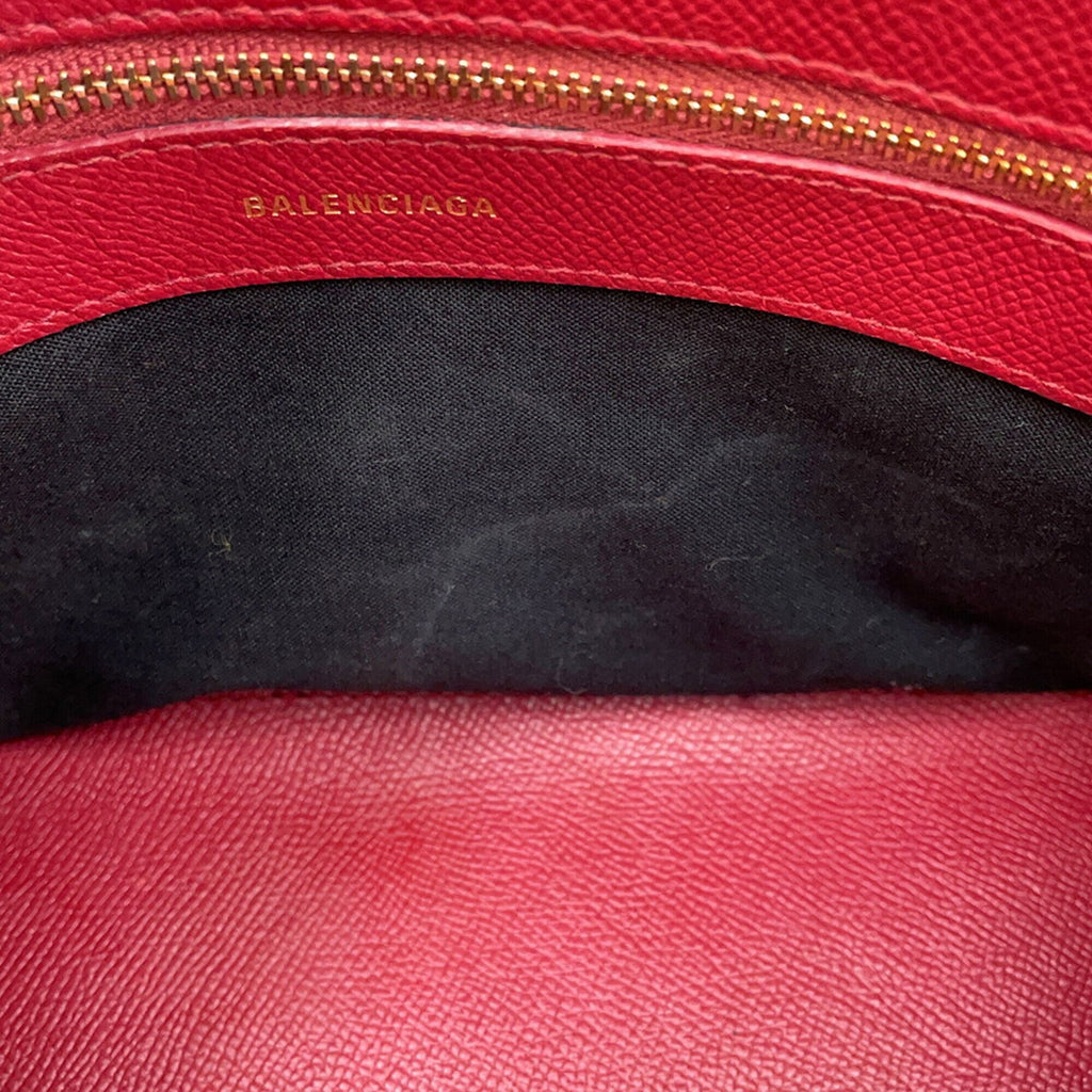 Balenciaga Red Color Leather Handbag Shoulder