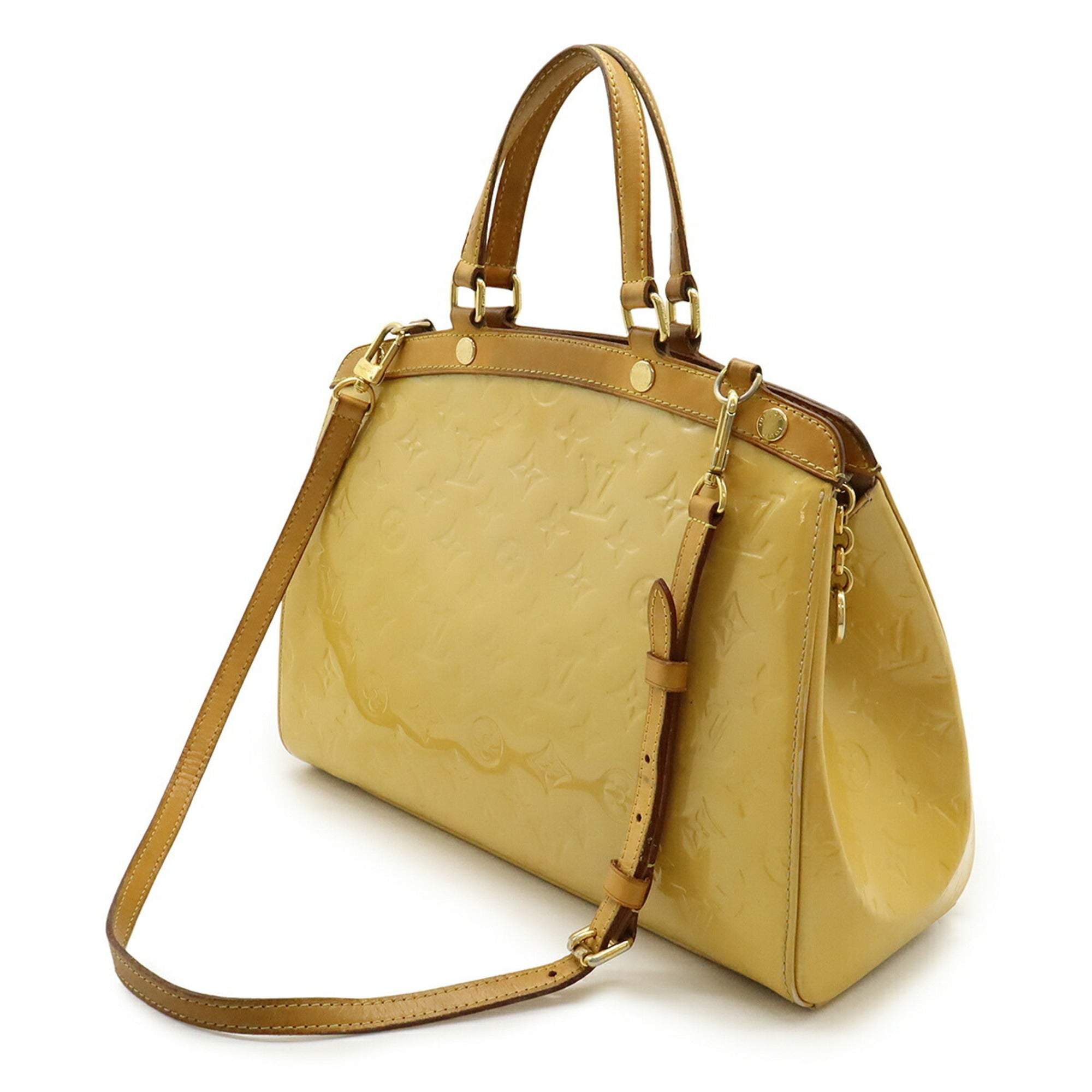 Louis Vuitton Beige Dune Monogram Vernis Handbag Shoulder Bag Tote Bag