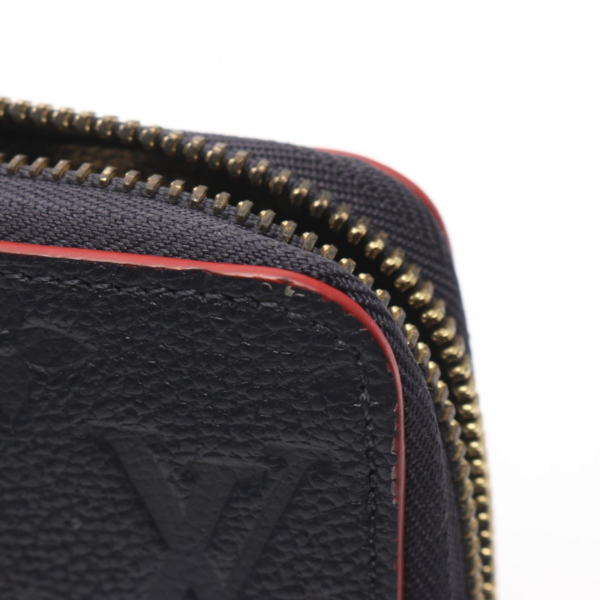 Louis Vuitton Marine Rouge Navy Red Color Monogram Empreinte Long Wallet