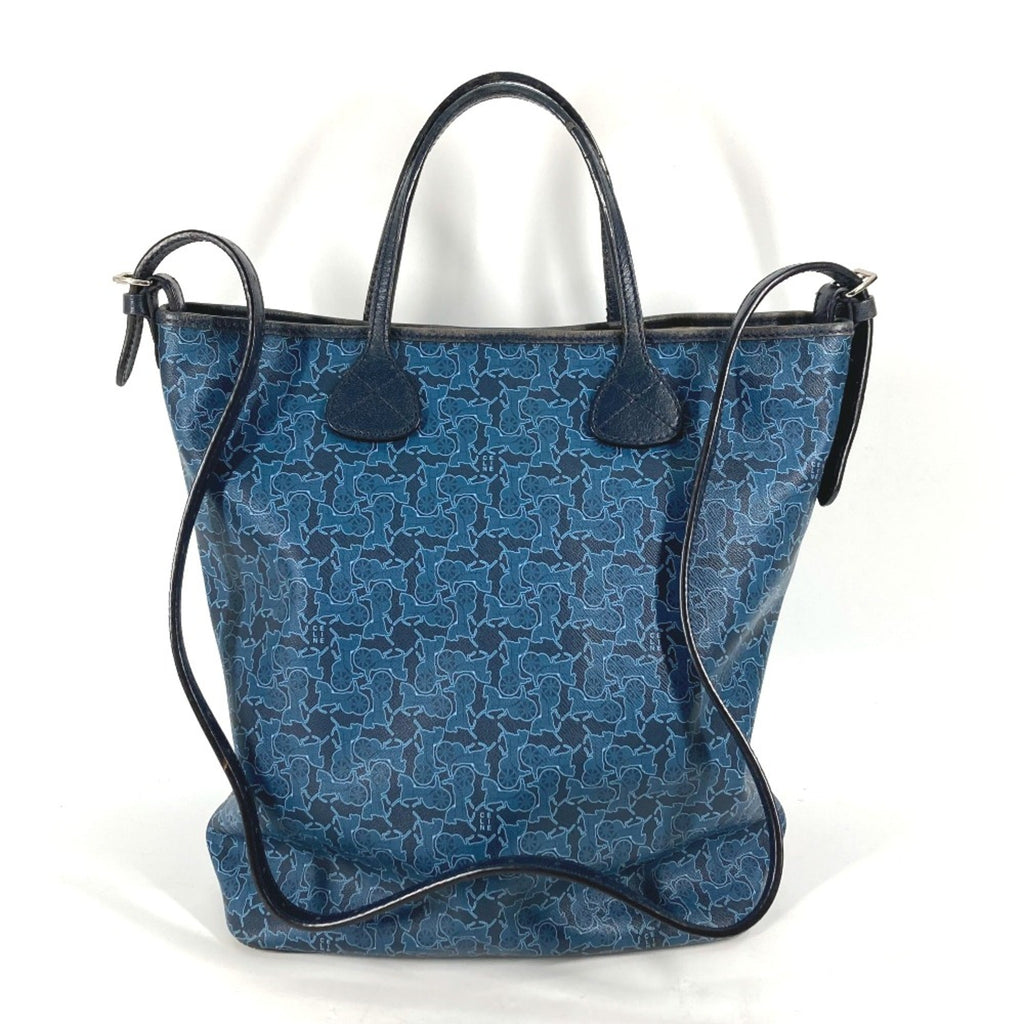 Celine Blue Leather Shoulder Bag