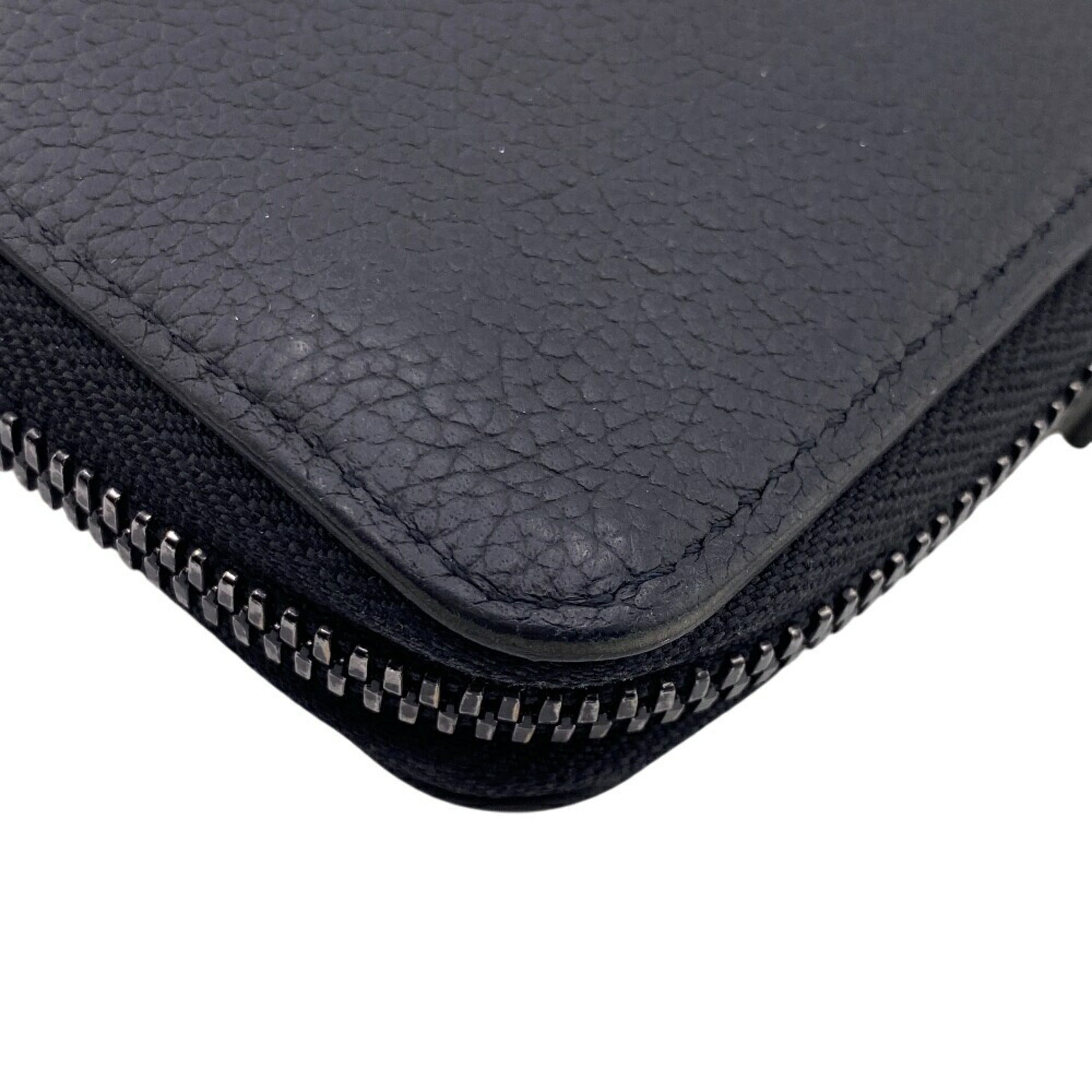 Louis Vuitton Black Leather Long Wallet