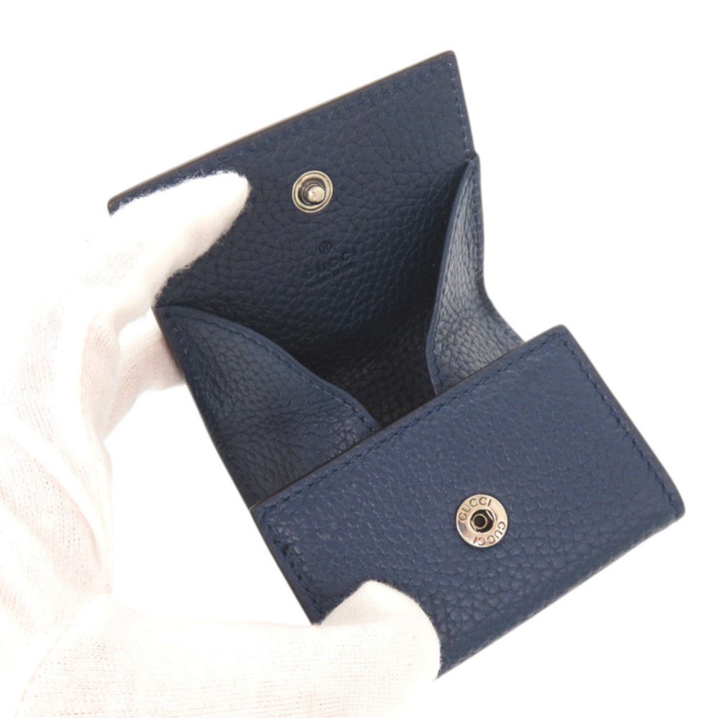 Gucci Blue Leather Coin Purse/Coin Case (Pre-Owned)