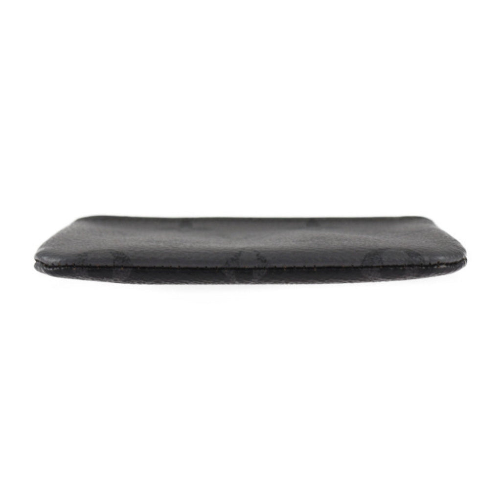Louis Vuitton Black Gray Pvc Leather Coin Purse/Coin Case