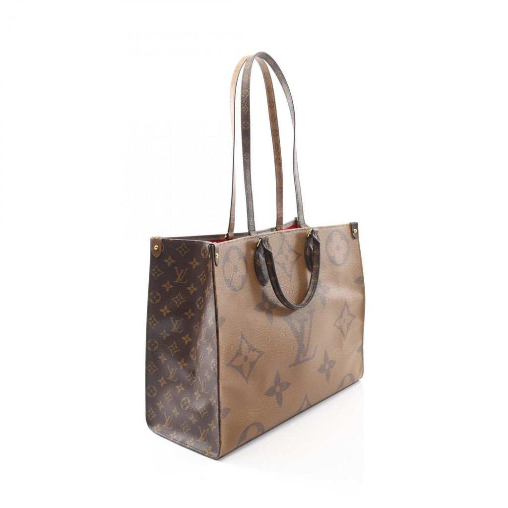 Louis Vuitton Beige Brown Monogram Coated Canvas Tote Bag