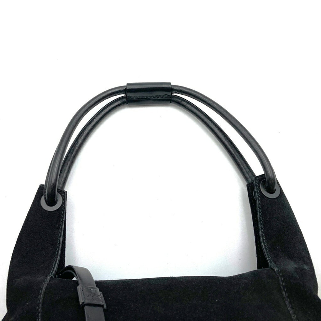 Gucci Black Suede Handbag Shoulder Bag (Pre-Owned)