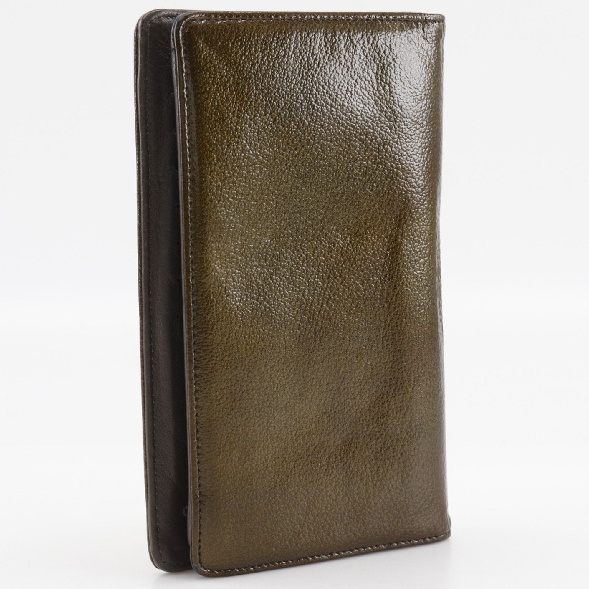 Chanel Bronze Leather Long Wallet (Bi-Fold)