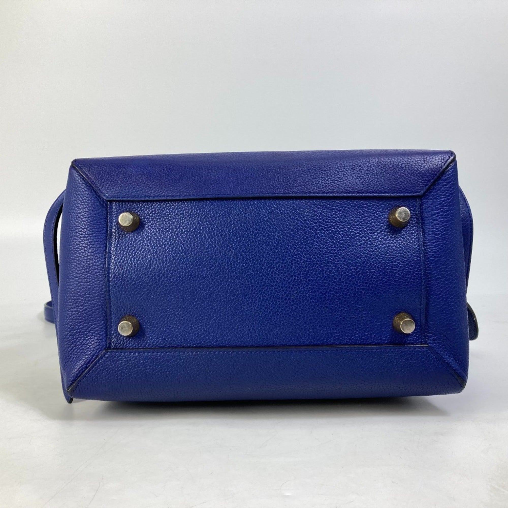 Celine Blue Leather Shoulder Bag