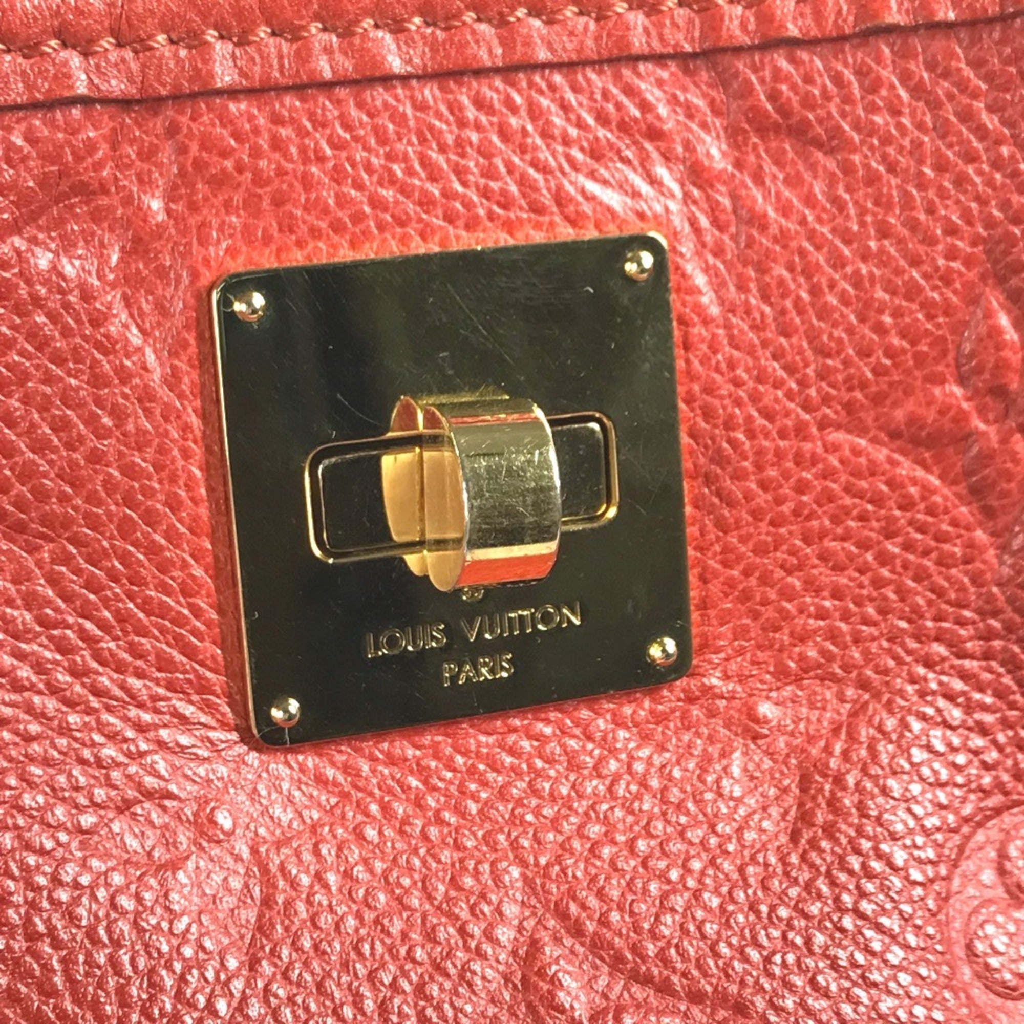 Louis Vuitton Monogram Empreinte Red Color Monogram Empreinte Shoulder Bag Tote Bag