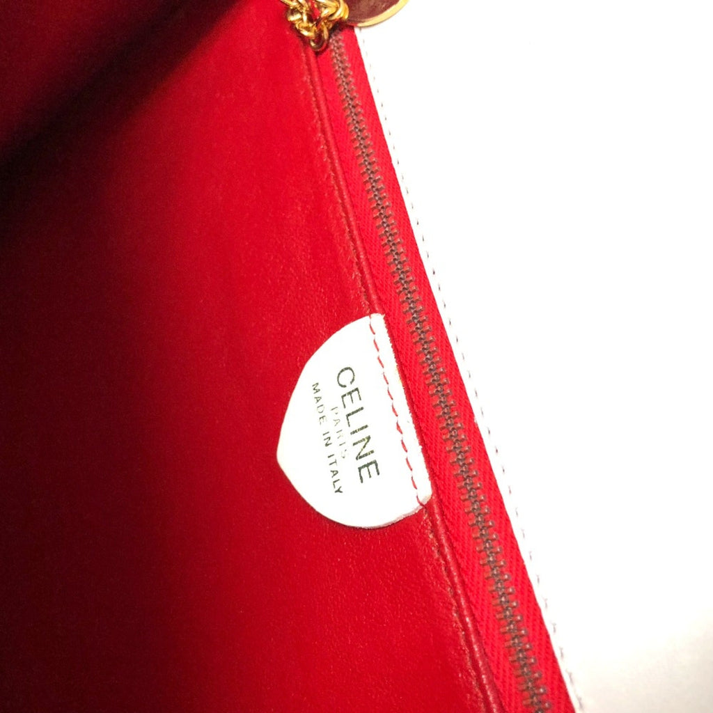 Celine White Leather Handbag