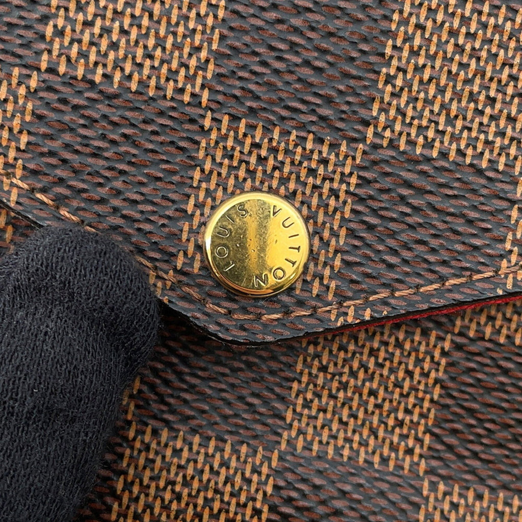 Louis Vuitton Damier Damier Canvas Ebene Red Color Pochette