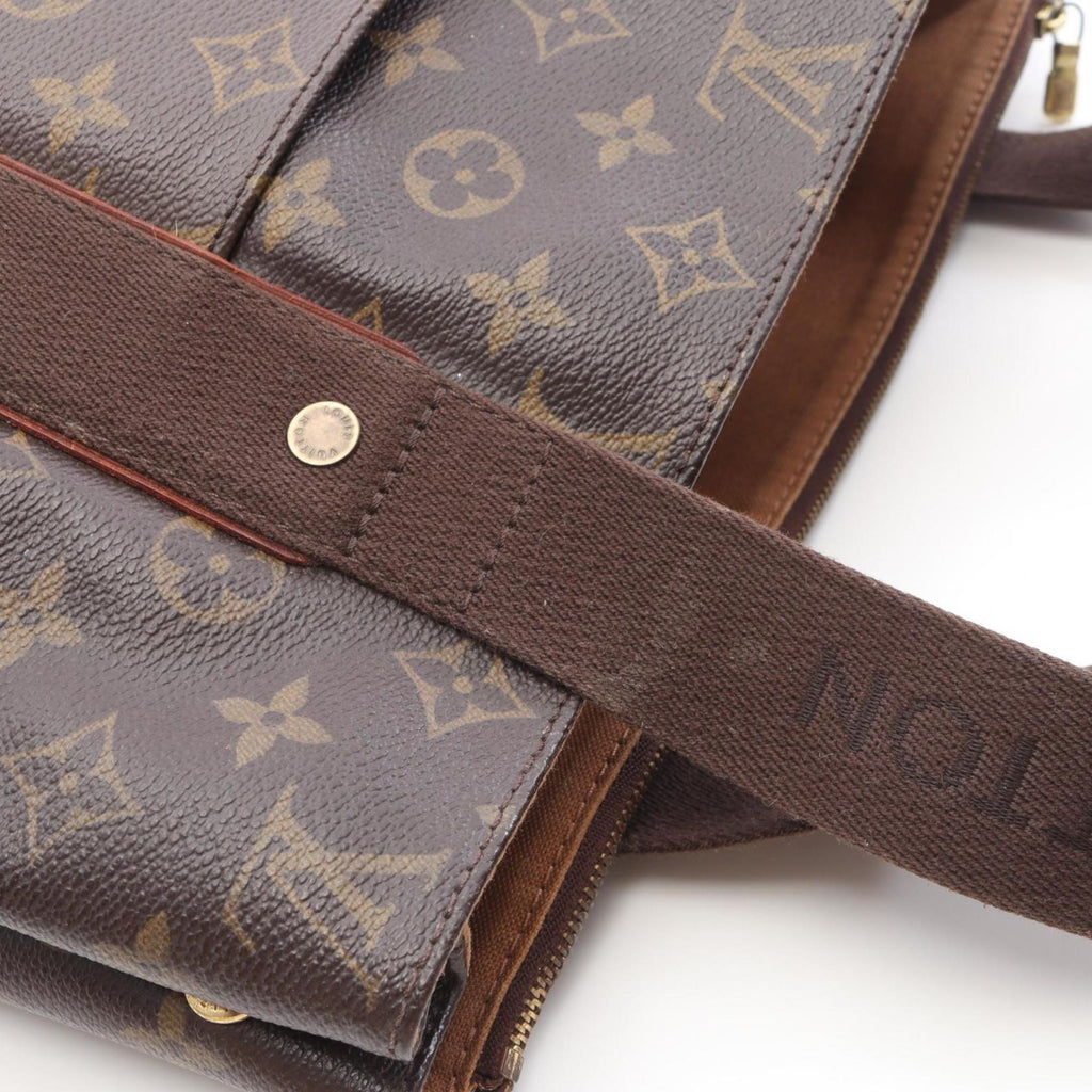 Louis Vuitton Brown Coated Canvas Leather Tote Bag