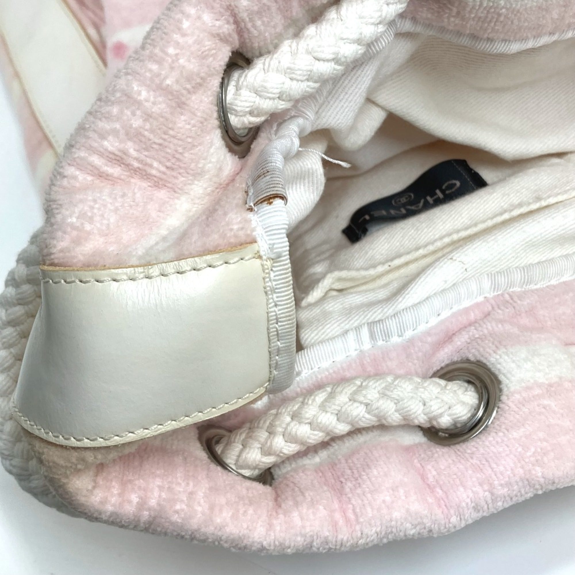 Chanel Pink Cotton Shoulder Bag