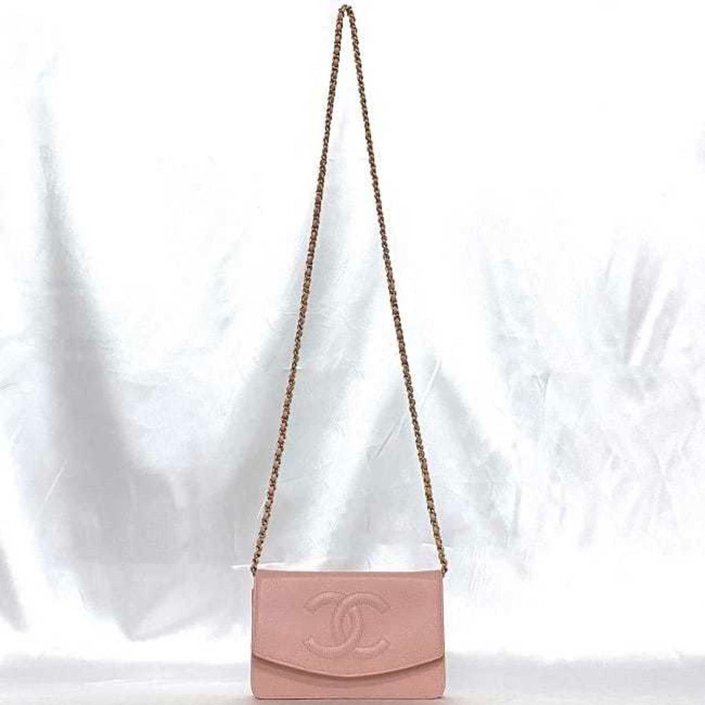 Chanel Pink Caviar Leather Shoulder Bag