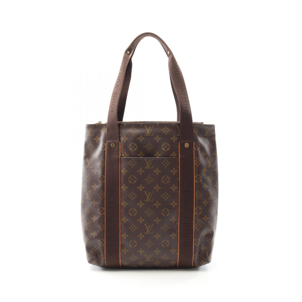 Louis Vuitton Monogram Brown Coated Canvas Leather Tote Bag
