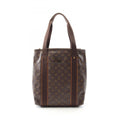 Louis Vuitton Monogram Brown Coated Canvas Leather Tote Bag