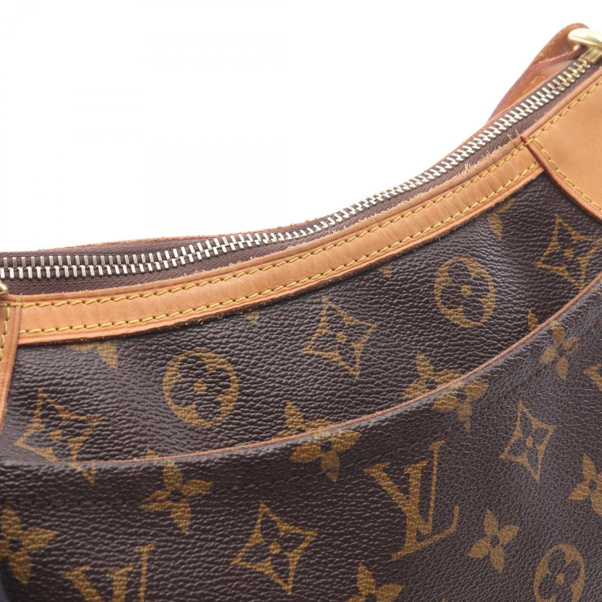 Louis Vuitton Brown Coated Canvas Leather Shoulder Bag