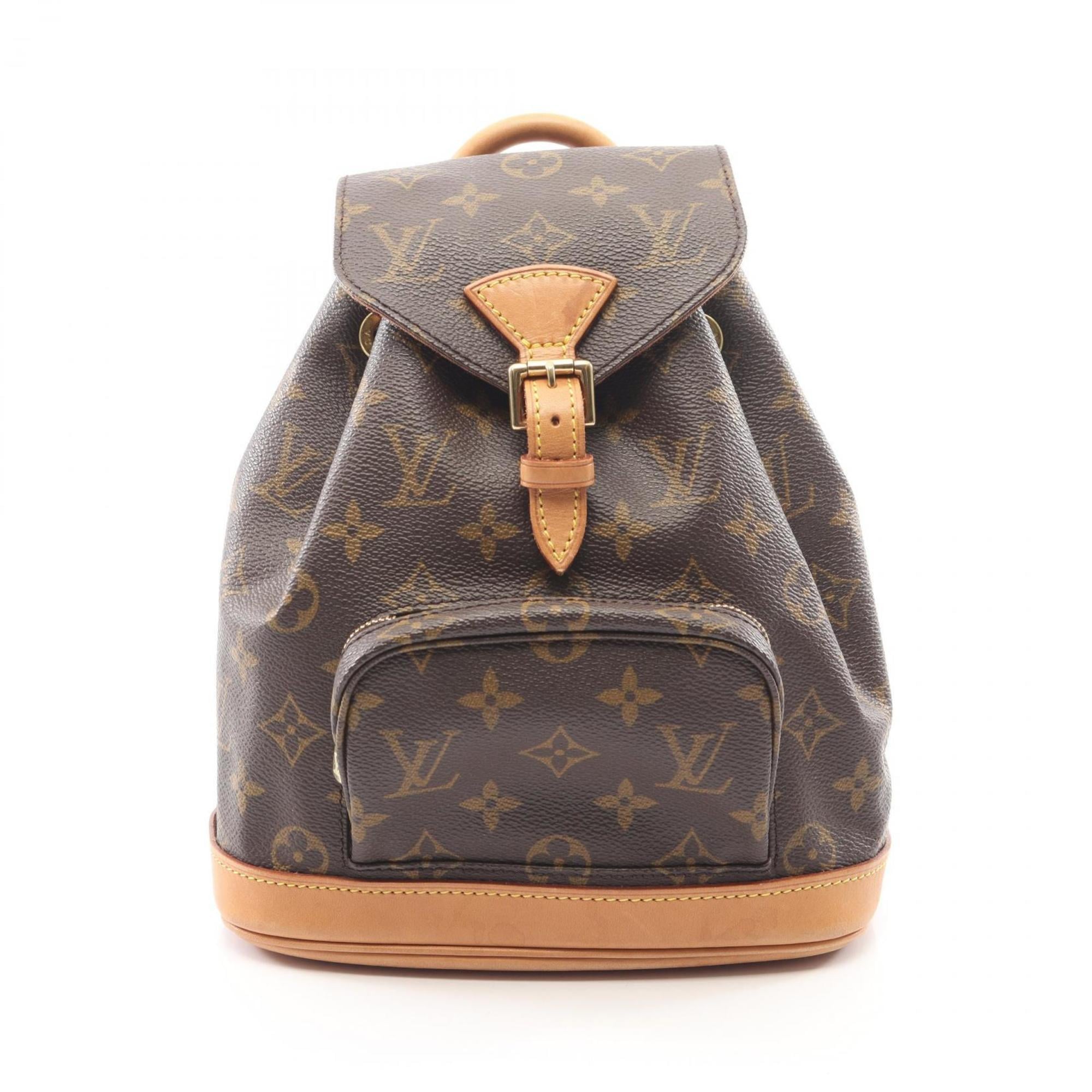 Louis Vuitton Brown Monogram Coated Canvas Leather Backpack