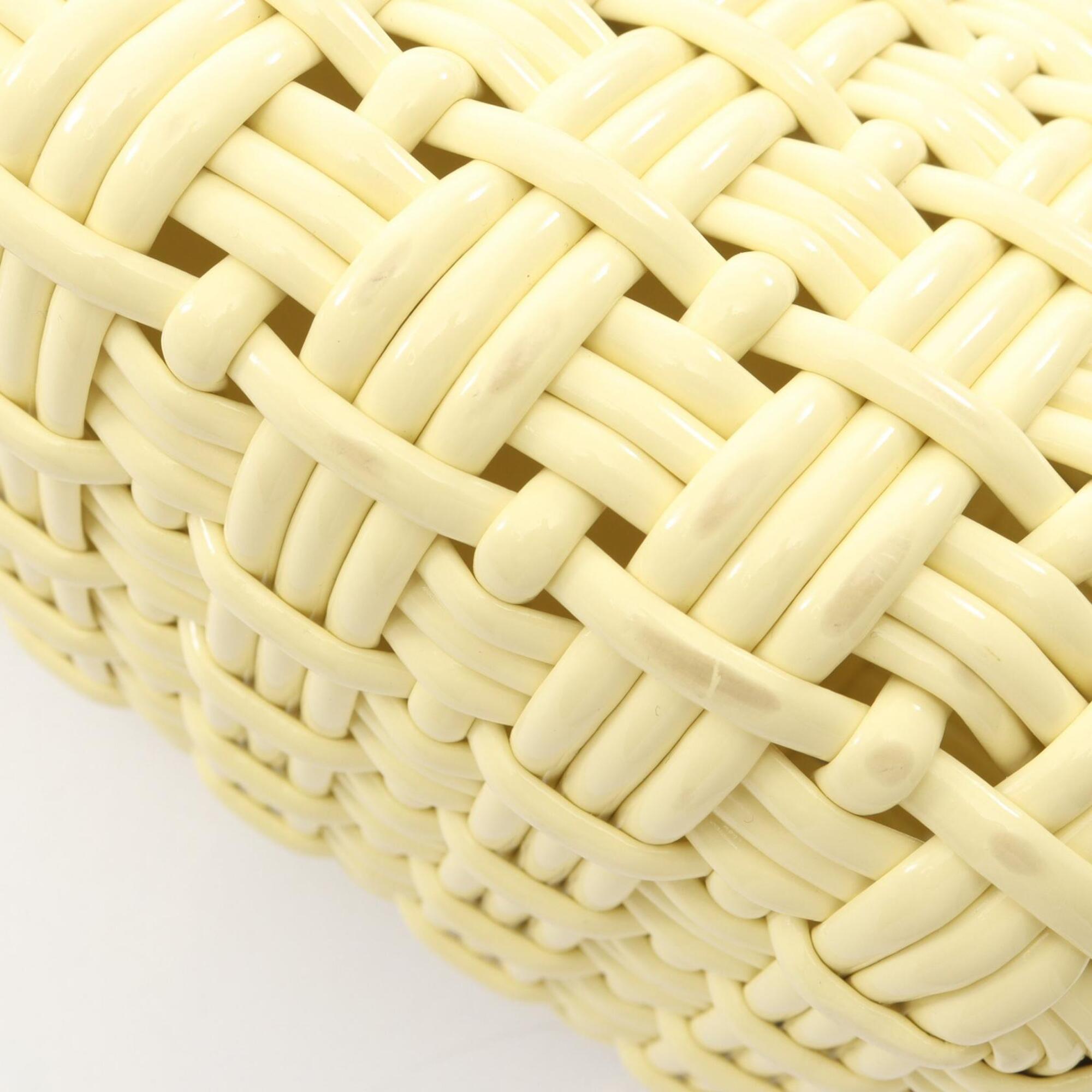 Balenciaga Yellow Leather Basket Handbag Tote