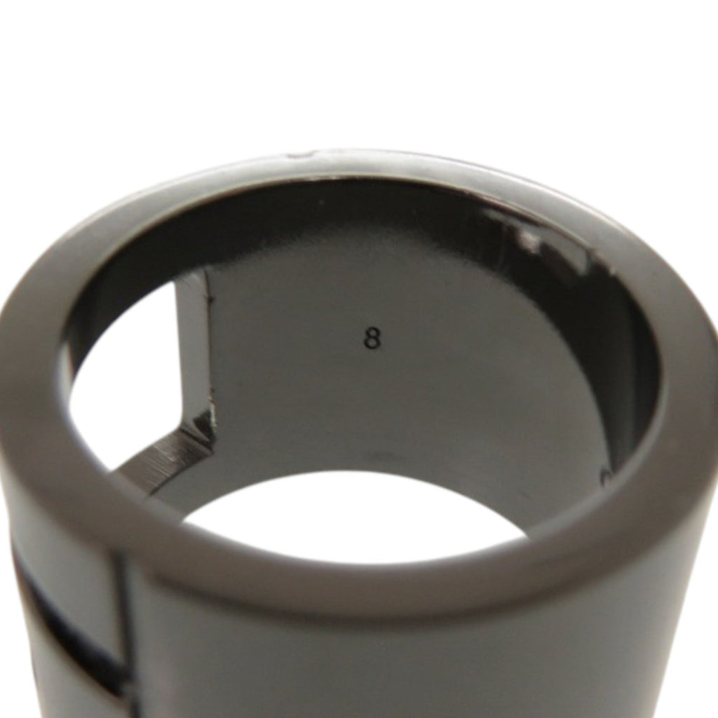 Gucci Gunmetal Silver 925 Band Ring (Pre-Owned)